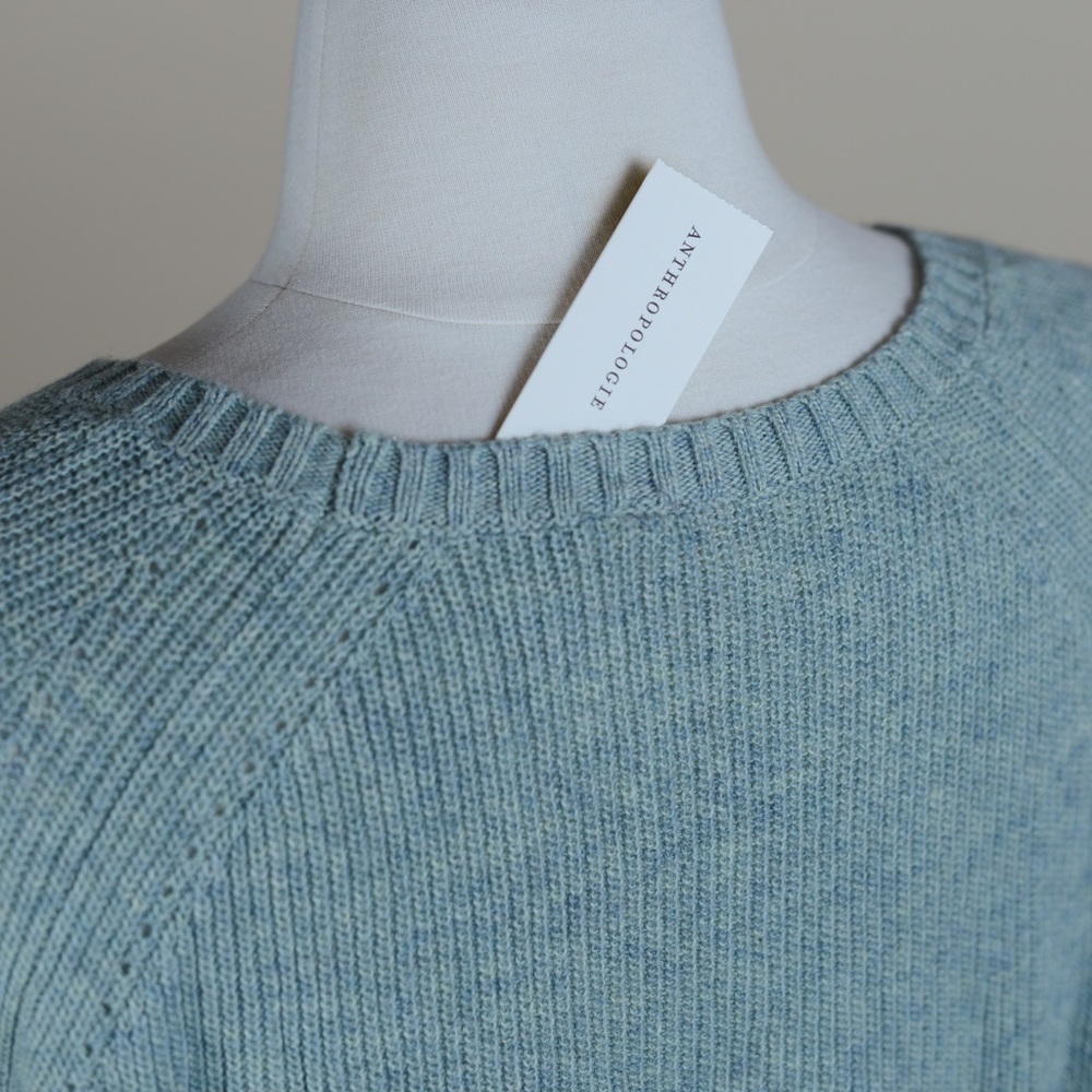 NEW Anthropologie Seafoam Green Tunic Sweater - Picture 8 of 10